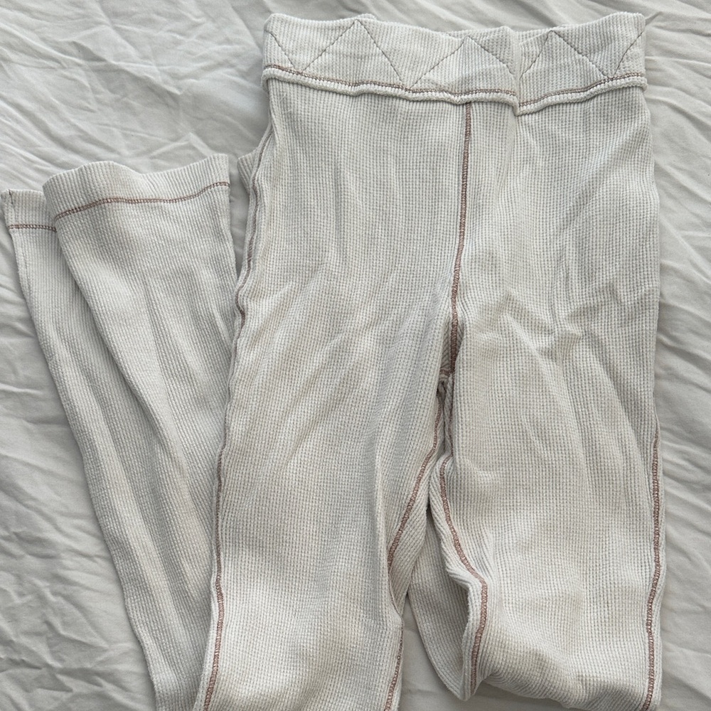 Free People Cream Leggings